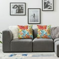 thumbnail image 2 of nygtbtfer Outdoor Throw Pillow Covers , Covers ONLY Modern Pattern Decorative Square Toss Pillow Case Pack of 2 for Home Patio Garden Sofa Bed Furniture, Flower Multi White, 2 of 7