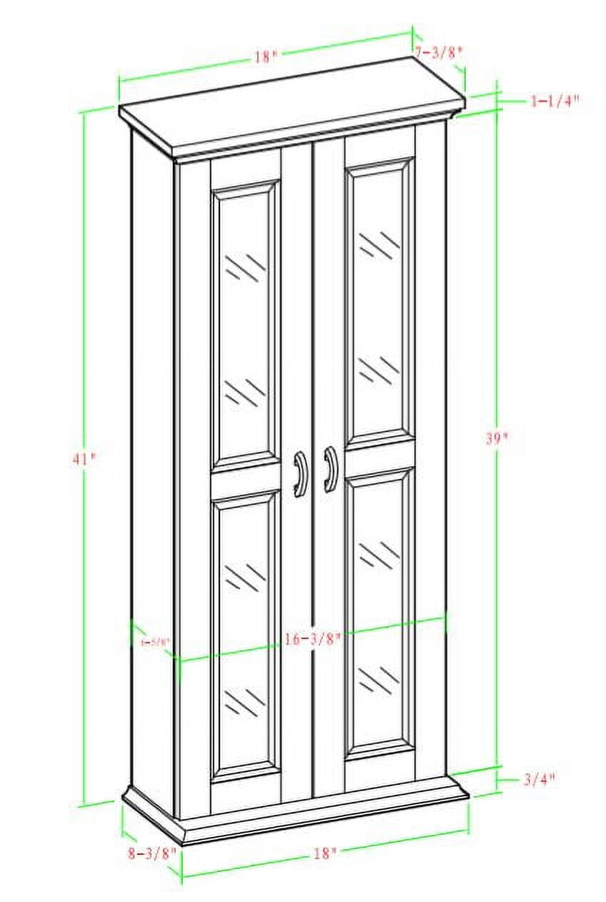 Walker Edison CD, DVD, Blu-Ray Driftwood Media Tower Storage Cabinet
