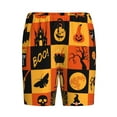 thumbnail image 4 of Fotbe Halloween Banner Symbols Pajama Shorts for Men, Men's Pajama Bottoms, Sleepwear,Short Pajama Pants-XX-Large, 4 of 9