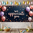 thumbnail image 6 of Decorative Design Appreciation Banner Gold Glitter Thank You Balloon Decoration for Employee Recognition Office Events Party Celebration, 6 of 8