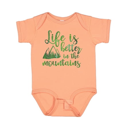 

Inktastic Life s Better Mountains Gift Baby Girl Bodysuit