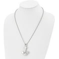 thumbnail image 4 of Chisel Stainless Steel Polished Hollow Anchor Pendant on a Ball Chain Necklace - 22", 4 of 8