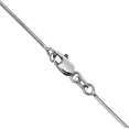 thumbnail image 3 of 14K Solid White Gold 1mm Octagonal Cubetto Omega Snake Chain Herringbone Necklace, 3 of 4