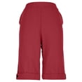 thumbnail image 5 of yillto Womens Summer Shorts Knee Length Beach Vacation Cropped Pants Loose High Waist Summer Capris with Pockets, 5 of 6