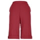 thumbnail image 5 of Pantalones de Ajuste Seco de las Mujeres Botón de Color Sólido Laminado Borde Pantalones de Lino, Trajes Del Cuerpo para los Pantalones de las Mujeres Capris de Cinco Puntos con Tela Elástica Transpi, 5 of 6