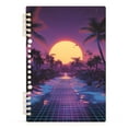 thumbnail image 7 of FORMRS 1-Subject Spiral Notebook 8" x 5" College Ruled 60 Refillable Sheet A5 Hard Cover, 2 Pack, Blue Neon Road, 7 of 7