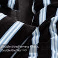 thumbnail image 5 of Striped Comforter Set Queen Size Striped Bedding Set Soft Velvet Feel Fluffy Flannel Bedding 3 Pcs Modern Stripes Pattern Queen Size Bed Set for All Seasons 1 Comforter 2 Pillowcases 250g Microfi, 5 of 8