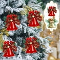 thumbnail image 1 of Xihbxyly Cascabeles Navideños con Diseño de Lazo Rojo y Detalles de Bayas de Acebo. Ideales para Árbol o Corona, Decoración Navideña, Múltiples Usos, 6,5 X 12 Cm, Incluye 1 Colgante., 1 of 7