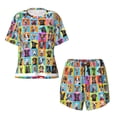 thumbnail image 4 of Naloa Cute Dogs Collage Women's Short-Sleeved Pajama Set, Loungewear, Summer pajamas, Breathable Cozy - X-Large, 4 of 9