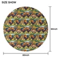 thumbnail image 6 of Green Chicken Sunflower Pattern Round Tablecloth 60"x60",Wrinkle Wipeable Table Cloth for Kitchen Dining Room Picnic Patio Party, 6 of 6