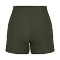 thumbnail image 2 of Abcnature Plus Size Shorts, Womens Athletic Shorts, Women Casual Summer Pocket Elastic Waist Loose Solid Shorts, Comfy Beach Shorts, Yoga Pants, Cycling Sport Shorts Army Green 4XL, 2 of 4