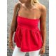 thumbnail image 2 of Tops sin tirantes con dobladillo con volantes para mujer, chaleco Sexy sin mangas con hombros descubiertos, moda de primavera y verano, 2024, 2 of 5