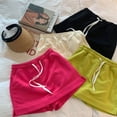 thumbnail image 1 of Pantalones cortos de estilo coreano para mujer y niño, pantalones cortos acampanados con cintura elástica, pantalones térmicos informales de verano, falda de pierna ancha, ilusión corta de dos piezas, 1 of 5