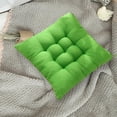 thumbnail image 4 of Fnyoxu Chair Cushions for Dining Chairs, Tufted Overstuffed Textured Memory Foam Kitchen Chair Pads with Ties and Non-Slip Backing, 16 x 16inch(Green), 4 of 4