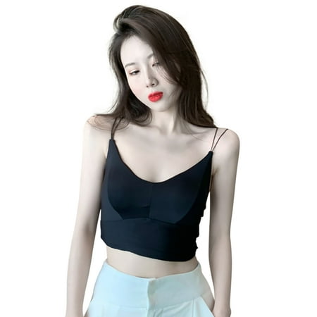 

Feiona Women Fitness Seamless Bra V Neck Vest Solid Quick Dry Sport Bra Tops