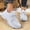 Gray, variant on Women Breathable Knit Lace Up Walking Sneakers, Thick Cushioned Sole Lightweight Daily Commute Casual Outdoor Footwear Black 6