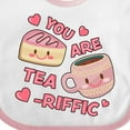 thumbnail image 4 of Inktastic Valentine You Are Tearrific with Cute Tea Cup and Pastry Girls Baby Bib, 4 of 4
