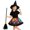 Multicolour-3, variant on LRen Girls Halloween Themed Pumpkin Tutu Dress, Soft Layered Tulle Princess Cosplay Fancy Dress Complete Outfit for Halloween Season Party 3-12 Years
