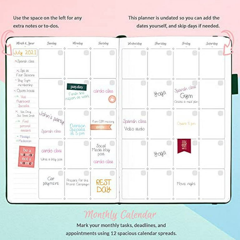 GoGirl Weekly Schedule Planner â€“ Undated Hourly Work & Life Planner with  Time Slots â€“ Vertical Agenda Organizer for Daily Time Management &  Productivity â€“ A5 Size, 5.8â€³x8.3 - Walmart.com