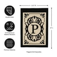 thumbnail image 2 of Evergreen Applique Double Sided Garden Flag - Cambridge Monogram P, High Quality Nylon, Decorative Seasonal Flag, Size - 12.5" x 18", 2 of 5