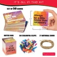 thumbnail image 4 of IOYOUNOW 50 Motivational Cards - 2.5”x2.5” Positive Affirmations Cards | Inspirational Cards with BONUS 50 Wooden Pins, 16ft Twine – Encouragement Cards – Motivational Gift Set of Inspirational Quotes, 4 of 7