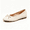 Beige, variant on Women Ballet Flats Bow Round Toe Snakeskin Dress Shoes Comfort Casual Office Shoes