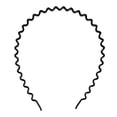 thumbnail image 4 of Zig Zag Banda para el cabello Toothed Wave Headband Mujeres Hombres Niñas Accesorio para el cabello Negro Sunnimix Diadema Zig Zag para mujer, 4 of 7