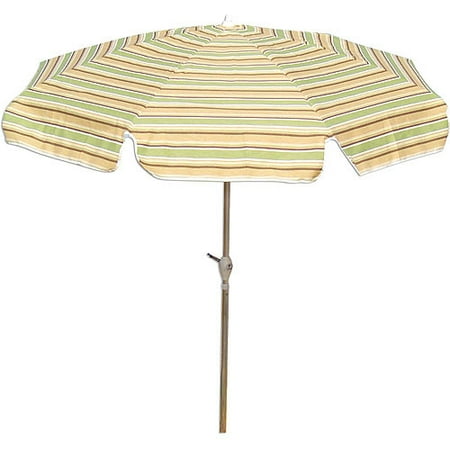 Serenity Green/Sesame Stripe Umbrella 7.5'