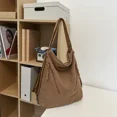 thumbnail image 4 of Bolsos de mano informales de lona de alta capacidad con cremallera para mujer 2024, bolsos de hombro para mujer en oferta para jóvenes de color sólido, 4 of 5