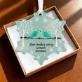 thumbnail image 3 of Sea Glass Ornaments With Snowflake Ornaments Accent And Sea Glass Christmas Tree Hanging Decor For Friendship Keepsake Decoration, 3 of 8