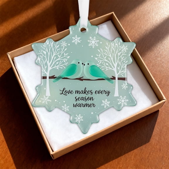 SHENGXINY Christmas Ornaments,Handmade Christmas Decorations, Snowflake Sea Friendship Decor Pendant, Gifts for Best Friend Blue 3.15in