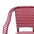 thumbnail image 7 of Grouse Outdoor French Bistro Chairs, Set of 2, Red, White, and Wood Print, 7 of 7