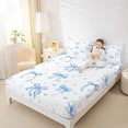 thumbnail image 4 of jejeloiu Blue Heart Print Queen Sheet Sets,Kawaii Bowknot Bow Bed Set For Girls Teens 4 Pieces, 4 of 7