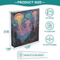 thumbnail image 3 of FORMRS 3 Ring Binder with Pockets 1.5" D-Rings Clip Board 200 Sheets Capacity, Psychedelic Jellyfish, 3 of 8