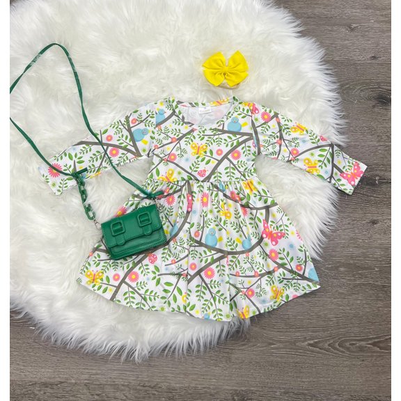 Spring Blue Bird Dress