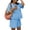 Blue, variant on Womens Summer 2 Piece Crochet Beach Outfit Cover Ups Button Cardigan Loose Knit Shorts Sets Vacation Swimsuit
