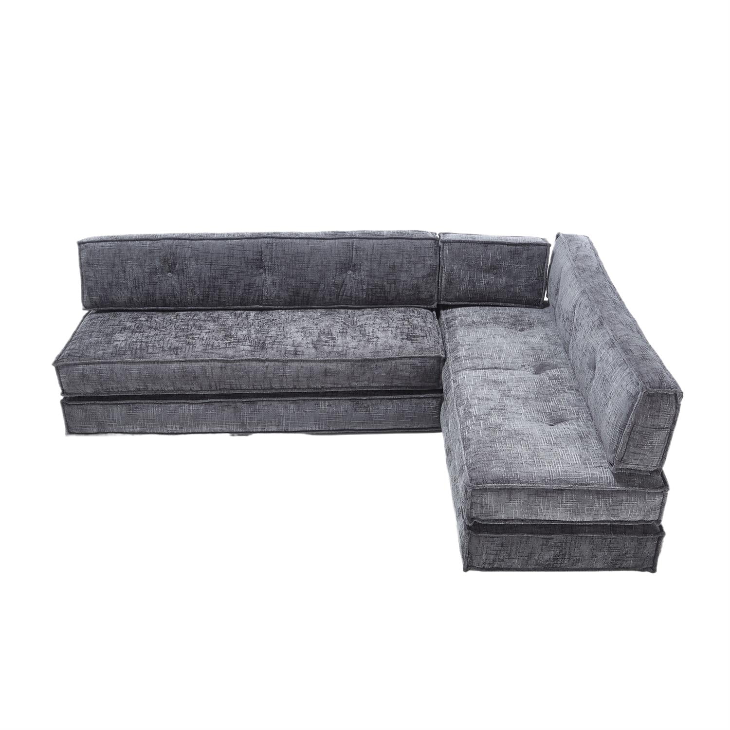 Demi Bonn 78" Versatile Chenille Sectional Sofa with Side Pocket, Modern Couch for Living Room, Customize Layout to Fit Any Space, Gray