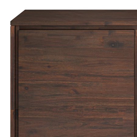 Simpli Home - Lowry Sideboard Buffet with Wine Rack - Distressed Charcoal Brown