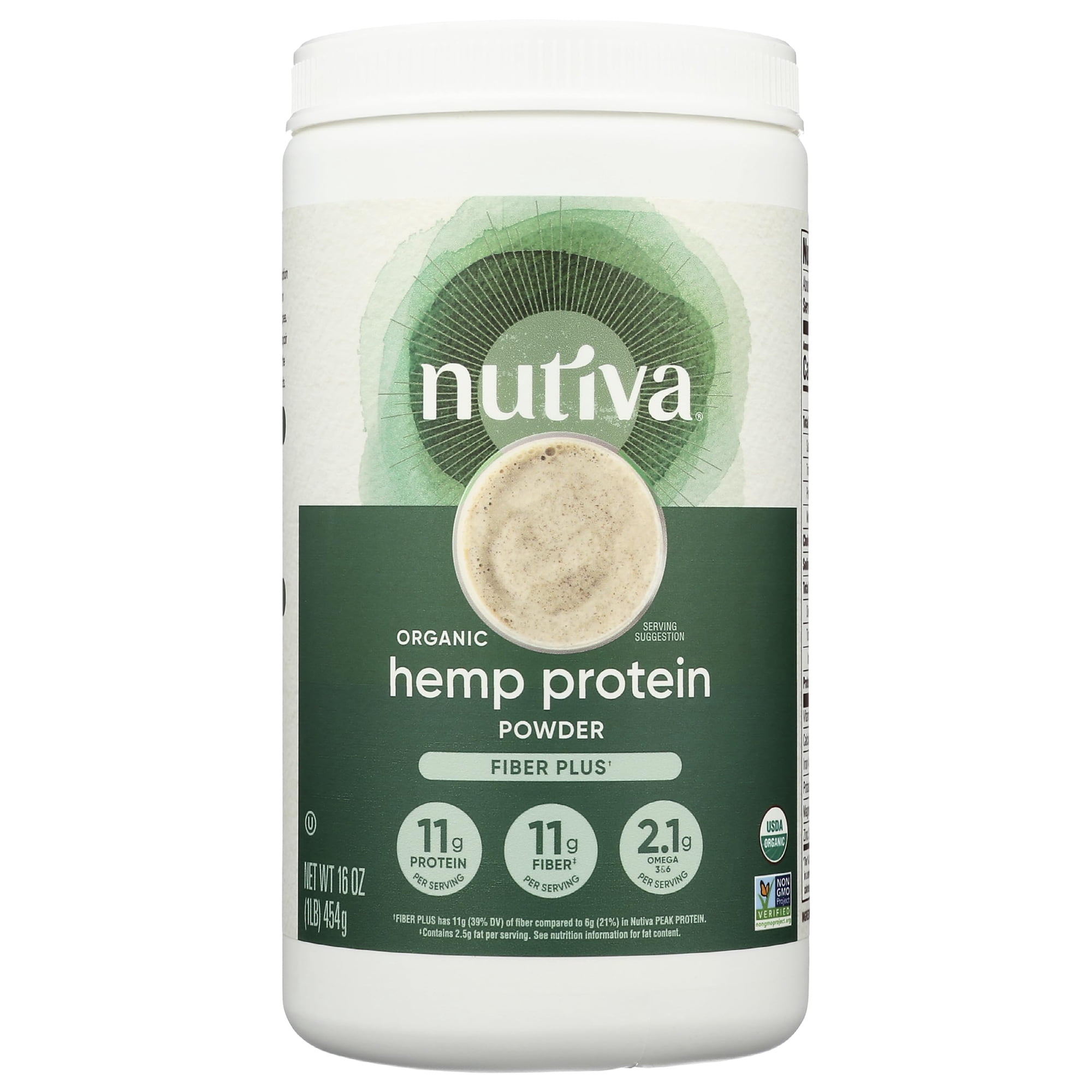 (Pack Of 3) Nutiva Hemp Hi Fiber Protein Powder 16 Oz