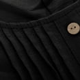thumbnail image 7 of Long Sleeve Plus Size Linen Tops for Women Casual Fall Pleated Front Button Round Neck T Shirts Loose Flowy Tees (5XL, Black), 7 of 7