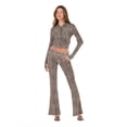 thumbnail image 2 of Forever 21 Women's Leopard Print Zip-Up Hoodie, Dramatic Embroidery for Cozy Everyday Layering & Going Out, XS, 2 of 6