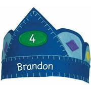 Personalized Blue Birthday Crown with Gems