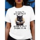 thumbnail image 2 of Camiseta básica para mujer de veranoWomen's "Let God Fix It" Humorous Quote T-Shirt - Casual Short Sleeve, Round Neck, Polyester, Machine Washable - White with Black Cat Reading Book Design, Cat Shi, 2 of 8