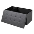 thumbnail image 5 of Storage Ottoman Footrest, 31.5 Inch Multifunctional Ottoman with Removable Bin - Living Room Bedroom Decor, Foldable Seat & Hidden Storage, 5 of 9