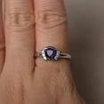 thumbnail image 6 of HeartsAndYou 1ct Natural Purple Amethyst Unique Design Engagement Ring 14k SOLID White Gold, 6 of 8
