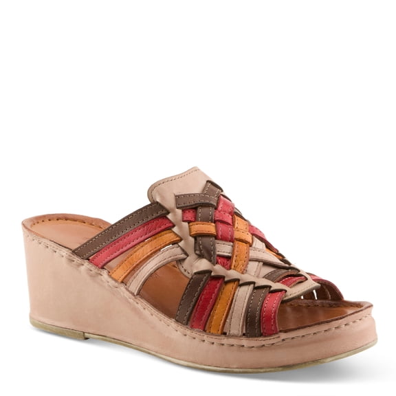 Spring Step Nokiah Women’s Wedge Mule with Woven Leather & Cushioned Comfort