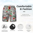 thumbnail image 3 of Gukieu Roses Mixed Zebra 1 Print Men's Double Layer Sports Swim Trunks, Quick Dry Adjustable Waist Swim Shorts Swimwear-Medium, 3 of 6