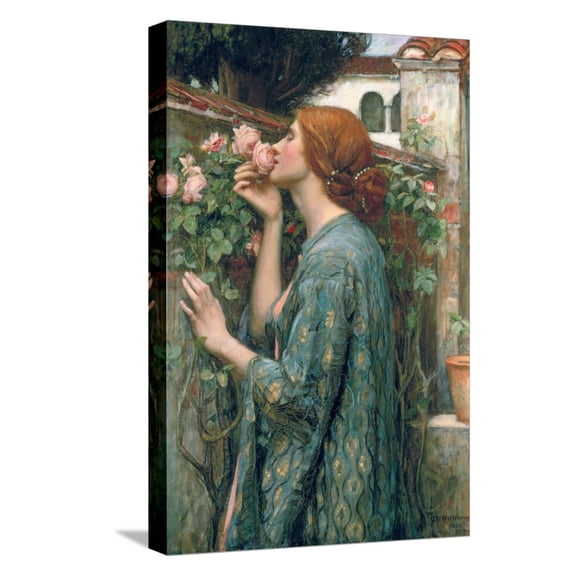 Art.com The Soul of the Rose, 1908 Stretched Canvas Print Wall Art by John William Waterhouse, 12" x 18"