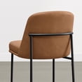 thumbnail image 3 of ReNest 27" Counter Height Bar Stools Set of 2 for Kitchen Island, Faux Leather Upholstery, Saddle Brown, 3 of 8