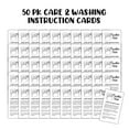 thumbnail image 2 of Trucker Hat Care Washing Instruction Cards  50pk 2x3.5 Patched Patches Bulk for Cap Hat Bar Chains Charms Press Iron On Chic Trendy Western Supplies, 2 of 5